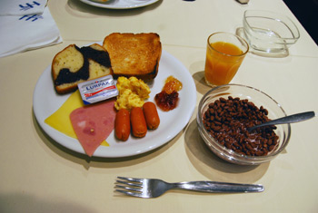 写真：エルメスホテルの朝食