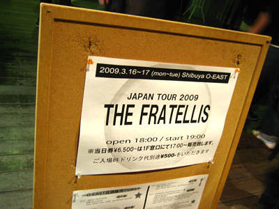 The Fratellisライブ@Shibuya O-East