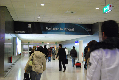 写真：アテネの空港